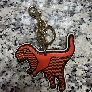 Coach Red and Black Dinosaur Key Holder